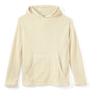 ADAM MAR cream terrycloth hooded pullover